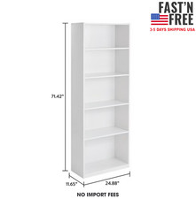 Mainstays 5-Shelf Bookcase with Adjustable Shelves, White Bookcase price