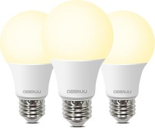 DEGNJU A19 E26 Base LED Light Bulbs, 60W Equivalent Soft White 2700K, 3 Pack Energy-Saving Bulb price