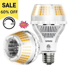2Pack 27W Dimmable LED Light Bulb 4000 Lm 3000K Soft Warm E26 Energy Saving USED Energy-Saving Bulb price