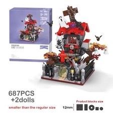 687PCS Haunted Cemetery House Building Blocks Set, Halloween Ghost Horror Model Toy Houses price