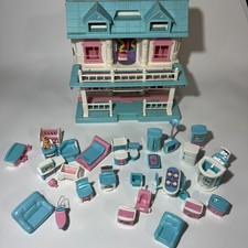 "My Dream House" Vintage 90s Folding Dollhouse with Lots of Furniture Toys R Us Toy Houses price
