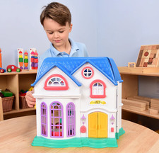 CP Toys Happy Home Take-Along Plastic Doll House, 33pc Set, NIB Toy Houses price