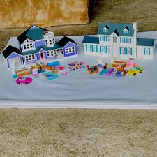 Vtg 1994 Galoob  My Pretty Dollhouse Ultimate Mega Lot 2 Houses 2 Cars Toy Houses price