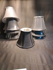 2 Small Clip On Lamp Shade Bell Shape Black Fabric 5x3x6 In With Frame Clip Lampshade price