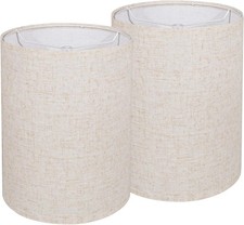 Lampshades set of 2 Tall Lamp Shades 10" Top X 10" Bottom X 13" High Beige Lampshade price
