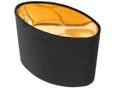 Oval Shaped Cloth Pendant Lampshade, 9.1" W × 7.3" H × 4.7" Opening, Black Lampshade price