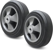 Lotfancy 8 Inch Hand Truck Wheels, 2PCS Solid Flat Free Tires Replacement for Ha Compressor - Tire Care price