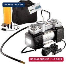 Asani 12V Air Compressor - Portable & Compact Tire Pump, 150 PSI Heavy-Duty Doub Compressor - Tire Care price
