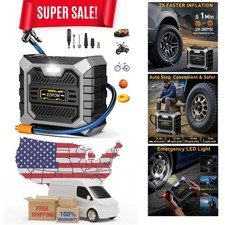 Portable Air Compressor with Quick Inflation & Auto Shut-Off for Safe Tire Care Compressor - Tire Care price