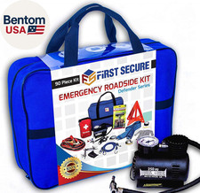 Car Emergency Kit with Air Compressor, Jumper Cables, First Aid, Tow Strap, Tire Compressor - Tire Care price