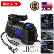 Compact DC 12V Air Compressor with LED Light & Auto Shut-off for Safe Tire Care Compressor - Tire Care price