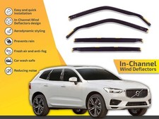 Wind Deflectors In Channel For Volvo XC60 2019-up 4-Pcs Sun Visors Rain Guard Car Wind Deflectors price