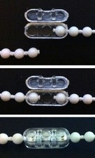 Qty 5 Clear Plastic Chain Connectors Roller Roman Shade Blind Beaded  Bead Ball Roller Blind price
