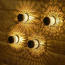 Solar Mandala Wall Light Outdoor Garden Fence Projector Lamp Patio Ambient Decor Decorative Lamp price