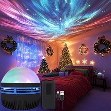 LED Northern Lights Projector Aurora Borealis Lamp USB Remote Bedroom Decor Decorative Lamp price