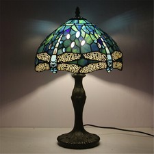 Dragonfly Tiffany Style Table Lamp Stained Glass Desk Light for Home Decor H 18" Decorative Lamp price