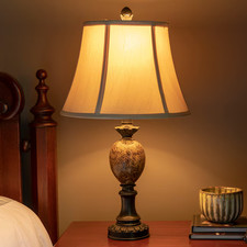 New In Box Decor Therapy Huntington 25" Bronze Rotary Table Lamp W/Fabric Shade Decorative Lamp price