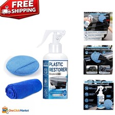 Deep Black Plastic Restorer for Cars - 5oz Trim & Vinyl Protector with Sponge Car Care & Restoration Products price