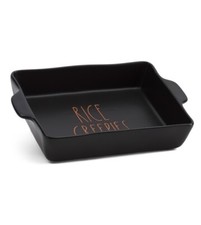 Rae Dunn RICE CREEPIES Black Ceramic Baking Pan Dish  11"x9"x 2.5" Halloween NEW Trays / Baking Dishes price