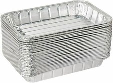 Small Disposable Aluminum Broiler Pan For Baking, BBQ &Grill Trays 10 PACK 8 X 6 Trays / Baking Dishes price