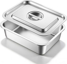 4 Inch Extra Deep Lasagna Baking Pan with Lid, 11X14 Inch 7.4QT Large Stainless Trays / Baking Dishes price