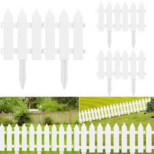 6 Pieces White Plastic Garden Fence With Insert - Picket Fence Edgings for La... Garden Fence price