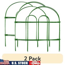 Green Metal Folding Garden Fence 18in Height 8ft Length Durable Steel Border New Garden Fence price