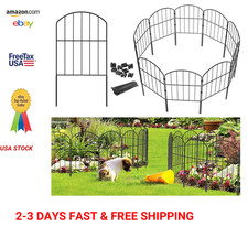 Garden Fence Panels 10ft Long Black Metal Animal Barrier 24in Tall No Dig Border Garden Fence price