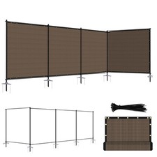 6ft Tall Brown Fence Privacy Screen With Iron Poles for Outdoor Garden Pool Yard Garden Fence price
