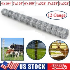 4/5/6FT x 164/328FT Farm Fence Outdoor Galvanized Cattle Fence Animal Protection Garden Fence price