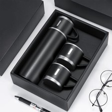 Steel Vacuum Insulated Bottle Gift Set Office Business Coffee Mug Thermos New Thermoses price