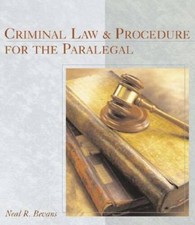 Criminal Law and Procedure for the Paralegal - Paperback - VERY GOOD General Law price