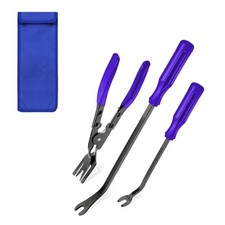 3 Pcs Auto Clip Pliers Set and Fastener Remover, Car Trim Rivet Removal Blue Car Tool Kits and Bags price