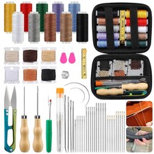 Leather Sewing Kit Heavy Duty Repair Tools for Car Seat Sofa Bag DIY w/ 10 Color Car Tool Kits and Bags price