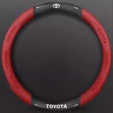 NEW 15" Steering Wheel Cover Genuine Leather For Red Leather US STOCK Wheel Cover price