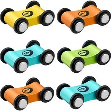 Wooden Car Ramp Racer Toy Vehicle Set Race Track with 6 Mini Cars Party Favors Wooden Toys price