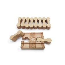 11 Pcs Deluxe Wooden Dog Bone Track Connectors For Wooden Railway - Zany Trains Wooden Toys price