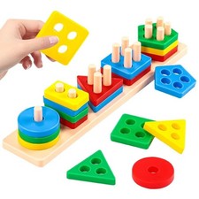 Montessori Toys for 1 2 3 Year Old Girls Boys, Wooden Sensory Toys for 1-3 Ye... Wooden Toys price