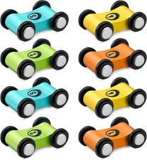 Mini Wooden Car Ramp Racer Track Toy Set 8 Pcs Replacement Vehicles for Toddlers Wooden Toys price