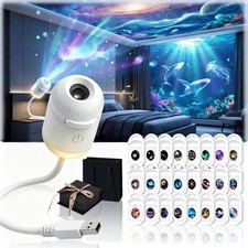 Hd Smart Dynamic 5d Holographic Night Light Projector, 2 In 1 Galaxy Night Light Night Light price