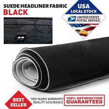 Black Suede Headliner Fabric Material 98"x60" Car Interior Roof Liner Upholstery Headliner Trim price