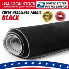 3MM Black Suede Headliner Fabric 80"x60" Foam Backed for Car Inner Roof Repair Headliner Trim price
