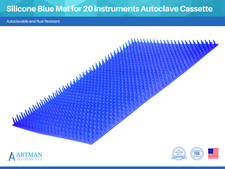 Silicone Mat Blue for 20 instrument Autoclave Sterilization Cassette Tray ARTMAN Tray Mat price