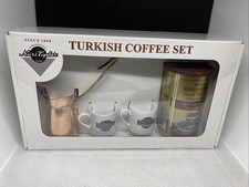 Nuri Toplar Turkish Coffee Set With Coffee 500G, Copper (Cezve), 2 Cups, Box Set Cezve Sets price