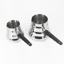 Turkish Coffee Pot Cezve Arabic Coffee Pot Milk Pot (12 and 24 Oz) Set Of 2 Cezve Sets price