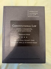 Constitutional Law: Cases, Comments, and Questions 14th Edition 9798887861982 Constitutional Law price
