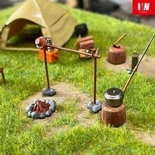 Diorama 1/64 Tent Tools Model Outdoor Camping Scene Car Garage Accessories Props Car Picnic-Camping Products price