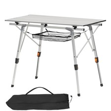 Portable Camping Table Adjustable Height Lightweight Aluminum Roll-Up w/ Bag Car Picnic-Camping Products price