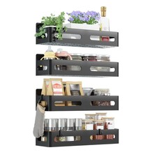 Sevenblue 4 Pack Strong Magnetic Spice Rack for Refrigerator Multipurpose Spice Sets & Racks price