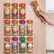 3 pcs Wall Mounted White Spice Rack Set – Minimalist Kitchen Organizer Spice Sets & Racks price